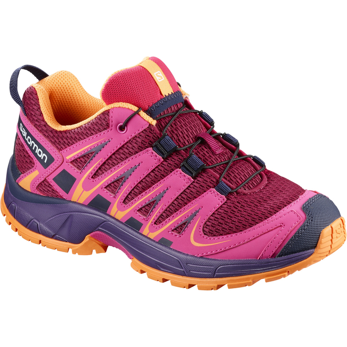 Salomon Singapore Kids Trail Running Shoes - XA PRO 3D J Burgundy Pink | 09735-SPMW